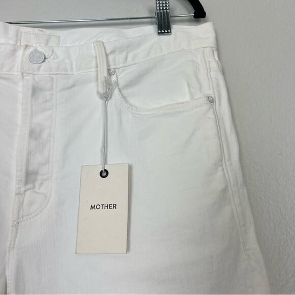MOTHER MR | NEW Tooth & Nail The Neat White Jeans Straight Leg Neutral Summer 36 - Picture 3 of 13